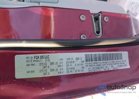 2019 Jeep Cherokee Limited 4X4 z USA, uszkodzony, nr VIN 1C4PJMDN8KD150717